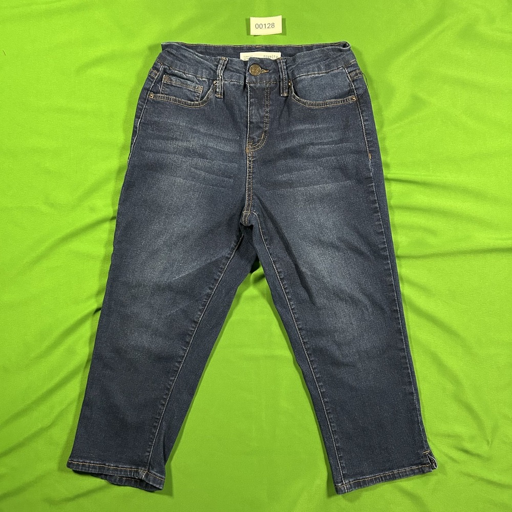 Royalty for Me Womens Size 6 Curvy Fit Capri Jeans Dark Wash Ultra High Rise